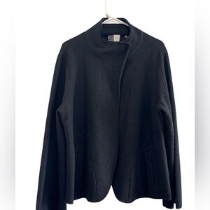 Saks Fifth Avenue Midnight Black Jacket wool sz XL